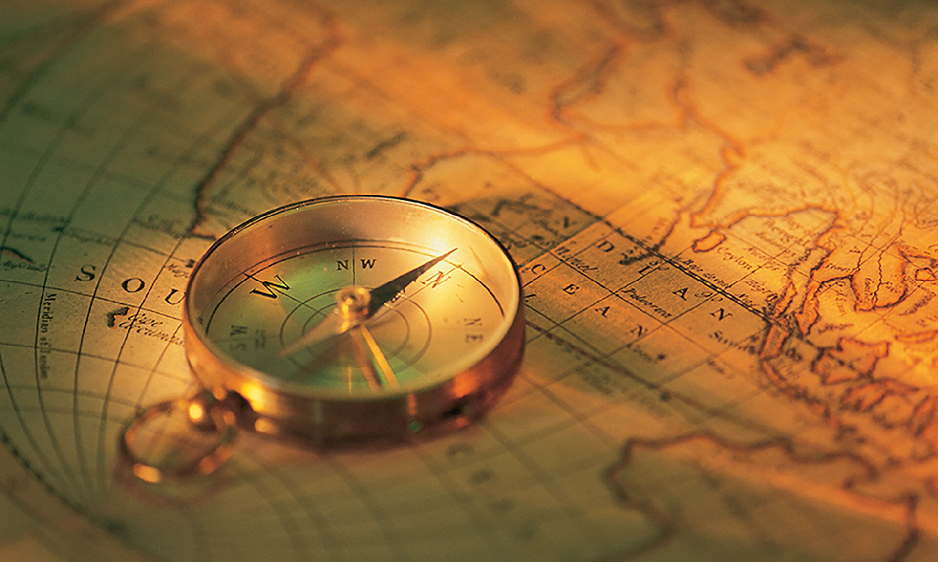 Compass and map